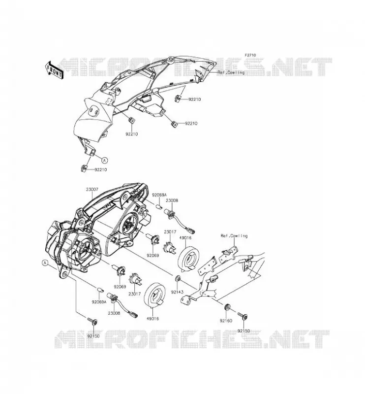 LENS(S) Kawasaki MOTOS 650 2012 ER-6F ABS  EX650FCF