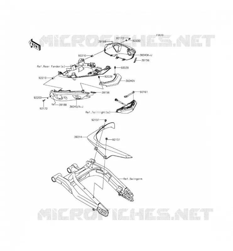 SIDE COVERS - CHAIN COVER Kawasaki MOTOS 650 2012 ER-6F ABS  EX650FCF