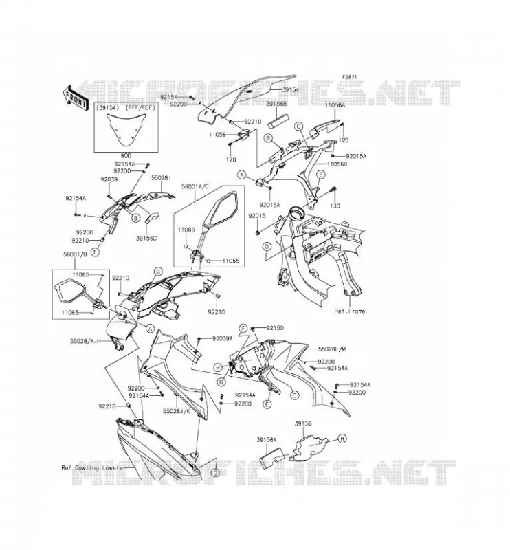 COWLING Kawasaki MOTOS 650 2013 ER-6F ABS  EX650FDS