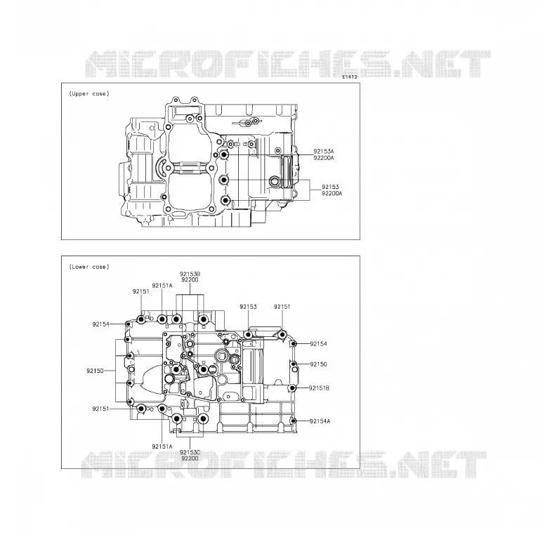 CRANKCASE BOLT Kawasaki MOTOS 650 2013 ER-6F ABS  EX650FDS