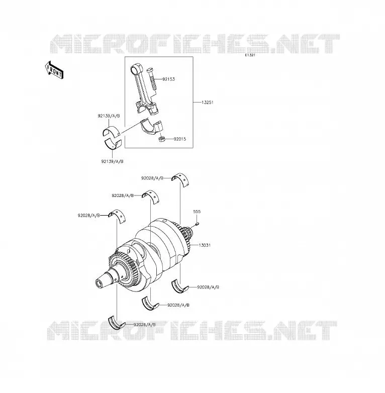 CRANKSHAFT Kawasaki MOTOS 650 2013 ER-6F ABS  EX650FDS