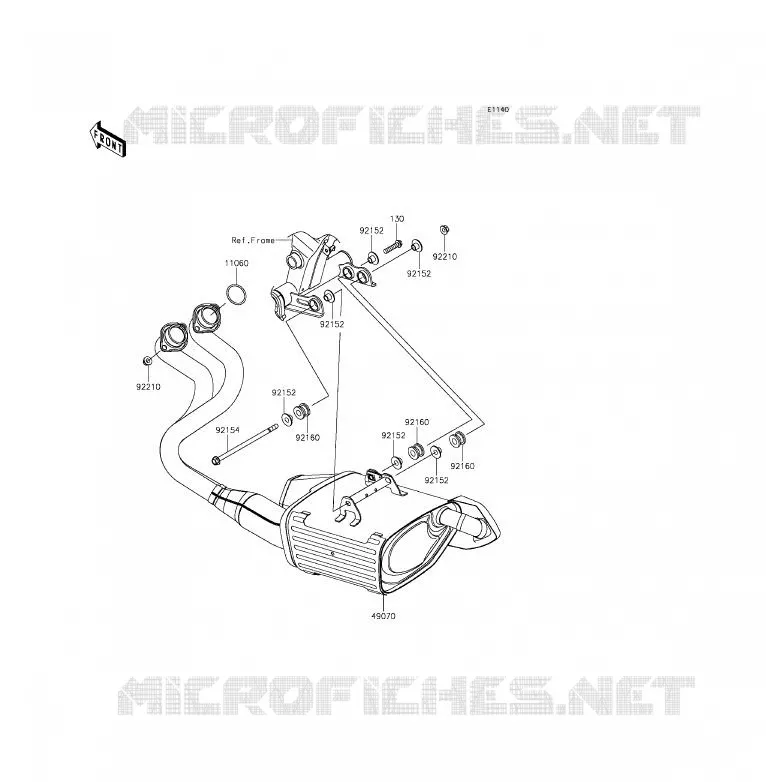 EXHAUST Kawasaki MOTOS 650 2013 ER-6F ABS  EX650FDS