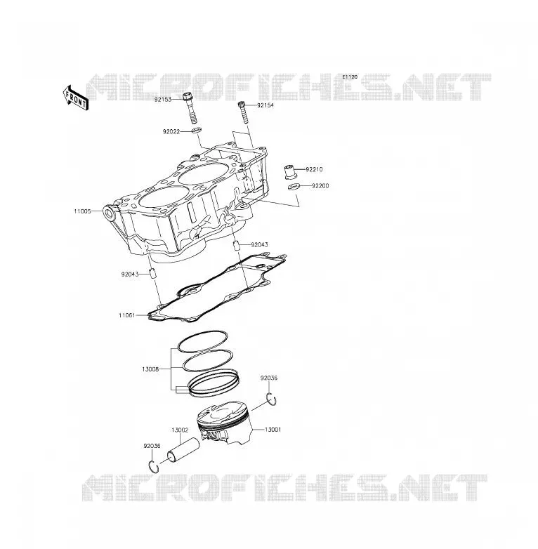CYLINDER - PISTON  Kawasaki MOTOS 650 2013 ER-6F ABS  EX650FDS