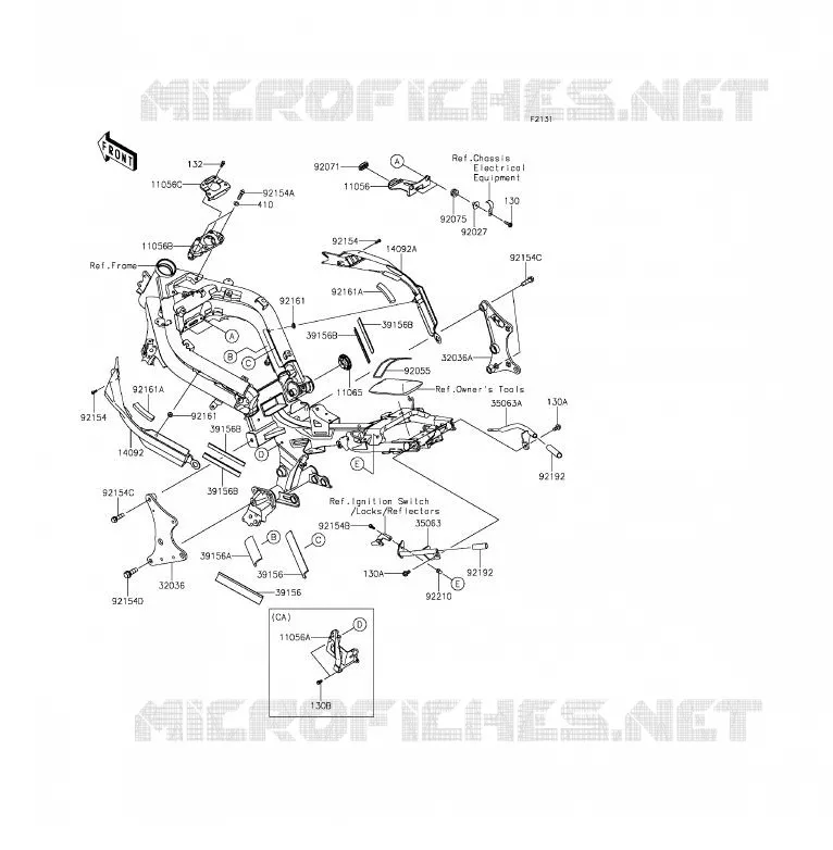 FRAME PARTS (COUVERTURE) Kawasaki MOTOS 650 2013 ER-6F ABS  EX650FDS