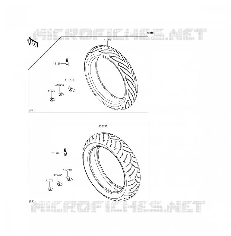 TIRES Kawasaki MOTOS 650 2013 ER-6F ABS  EX650FDS