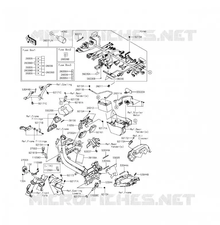 CHASSIS ELECTRICAL EQUIPMENT Kawasaki MOTOS 650 2013 ER-6F ABS  EX650FDS