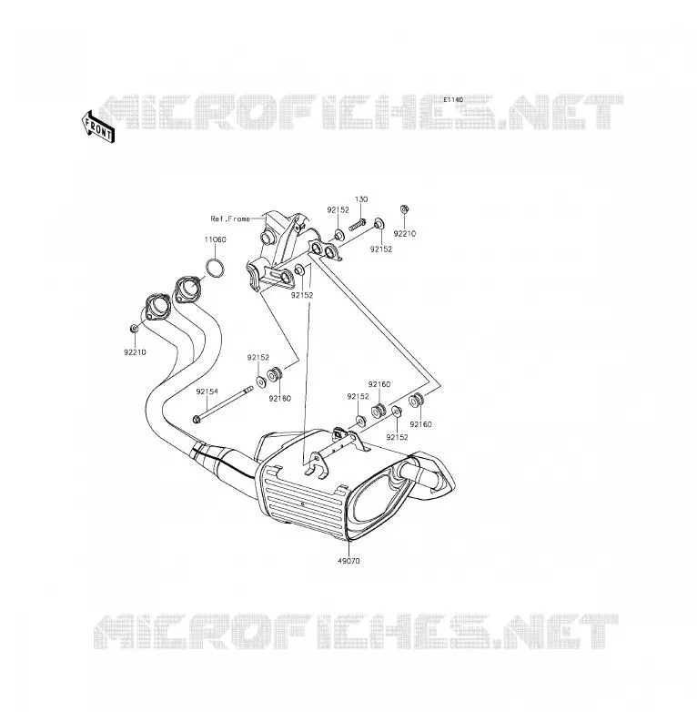 EXHAUST Kawasaki MOTOS 650 2013 ER-6F ABS  EX650FDS