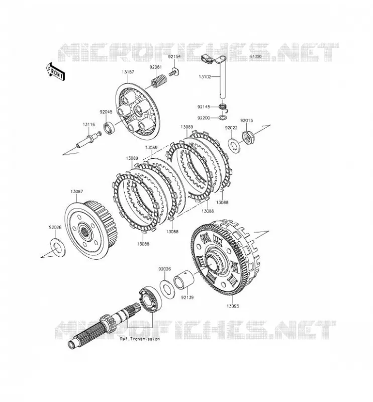 CLUTCH Kawasaki MOTOS 650 2014 ER-6F ABS  EX650FEF