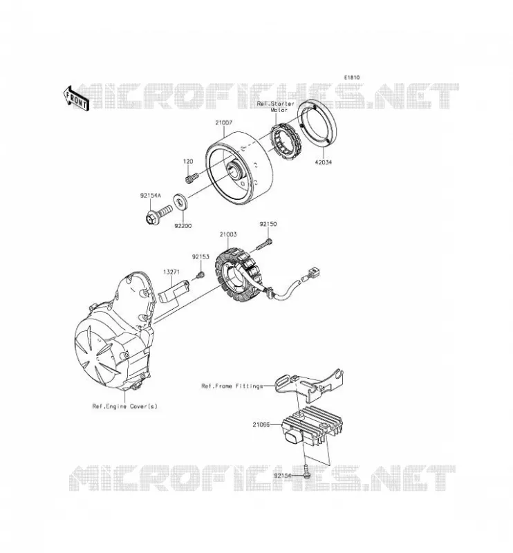 GENERATOR Kawasaki MOTOS 650 2014 ER-6F ABS  EX650FEF