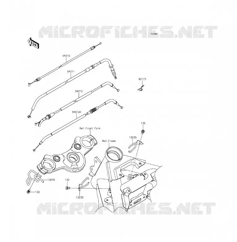 CABLES Kawasaki MOTOS 650 2014 ER-6F ABS  EX650FEF