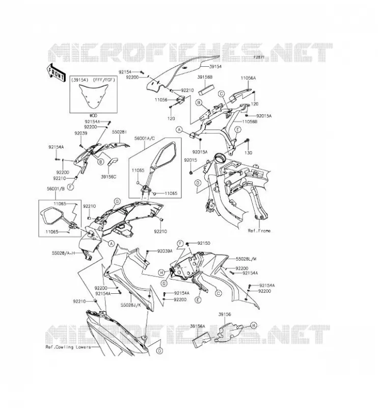 COWLING Kawasaki MOTOS 650 2014 ER-6F ABS  EX650FEF