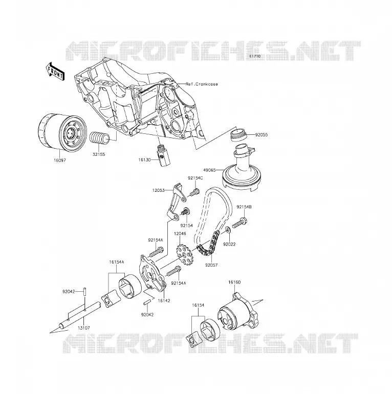 OIL PUMP Kawasaki MOTOS 650 2014 ER-6F ABS  EX650FEF