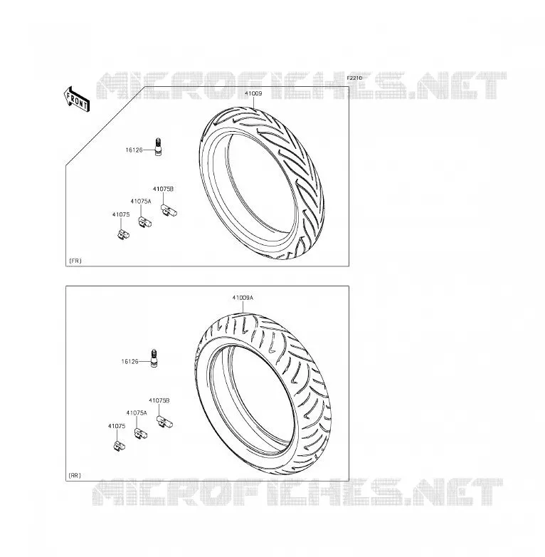 TIRES Kawasaki MOTOS 650 2014 ER-6F ABS  EX650FEF