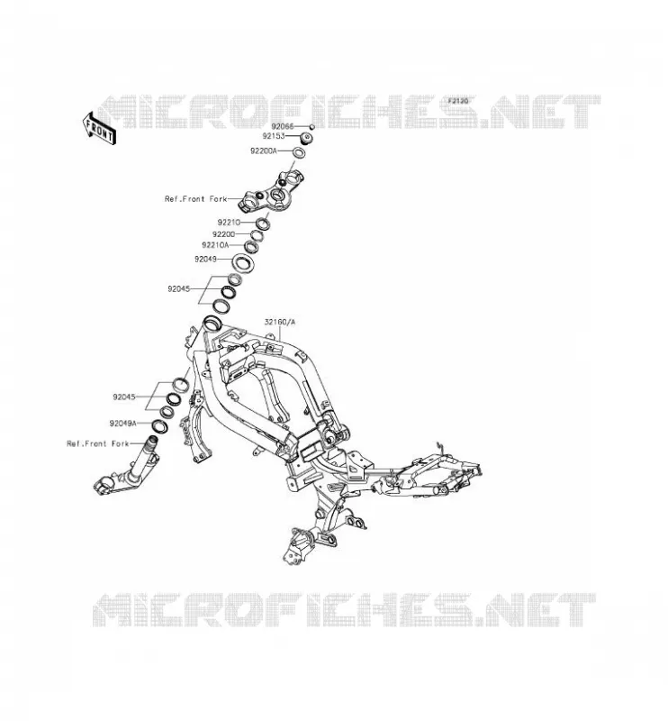 CHASSIS Kawasaki MOTOS 650 2014 ER-6F ABS  EX650FEF
