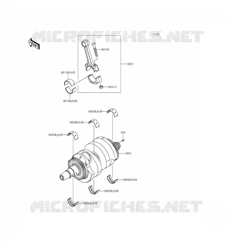 CRANKSHAFT Kawasaki MOTOS 650 2014 ER-6F ABS  EX650FEF