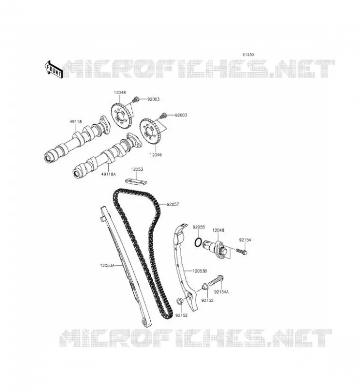 CAMSHAFT - TENSIONER Kawasaki MOTOS 650 2014 ER-6F ABS  EX650FEF