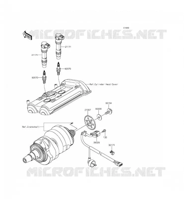 IGNITION SYSTEM Kawasaki MOTOS 650 2015 ER-6F ABS  EX650FFF