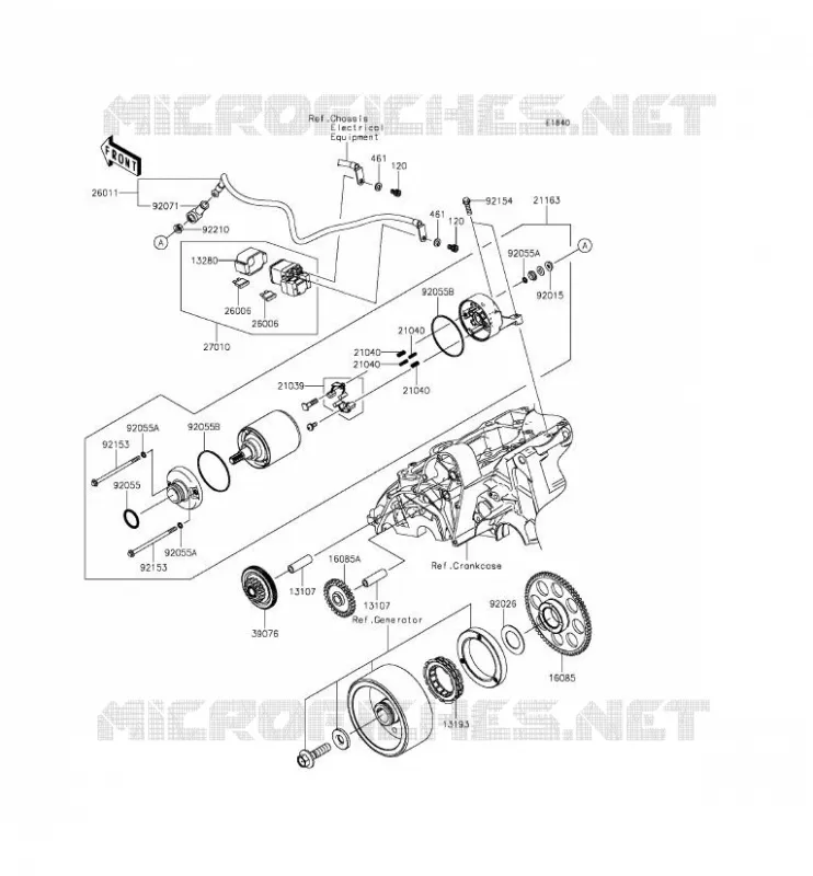 STARTER MOTOR Kawasaki MOTOS 650 2015 ER-6F ABS  EX650FFF