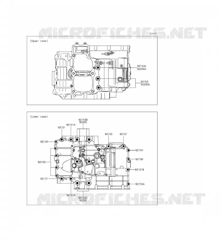 CRANKCASE BOLT Kawasaki MOTOS 650 2015 ER-6F ABS  EX650FFF