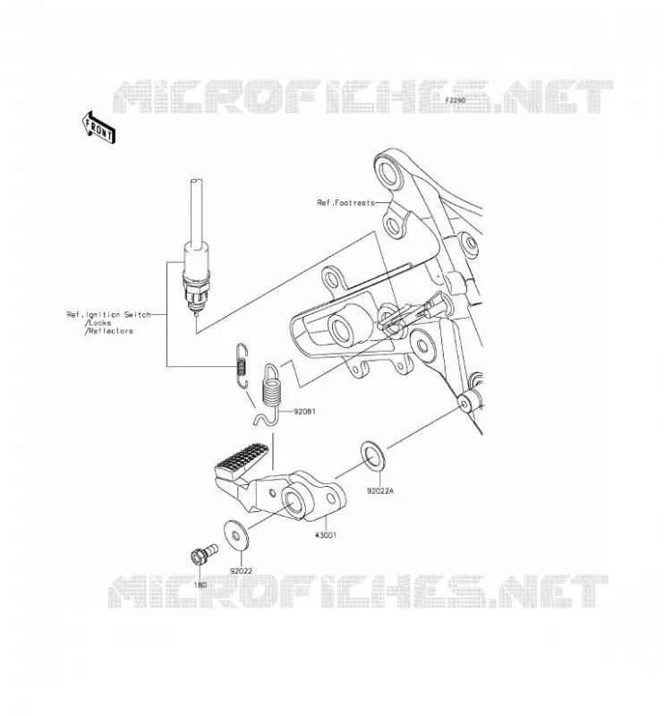 BRAKE PEDAL - TORK LINK Kawasaki MOTOS 650 2015 ER-6F ABS  EX650FFF