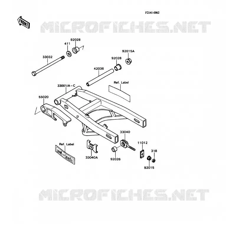 SWINGARM Kawasaki MOTOS 80 1988 KD80X  KD80-N1