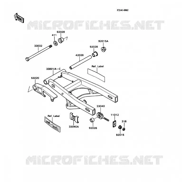 SWINGARM Kawasaki MOTOS 80 1989 KD80X  KD80-N2