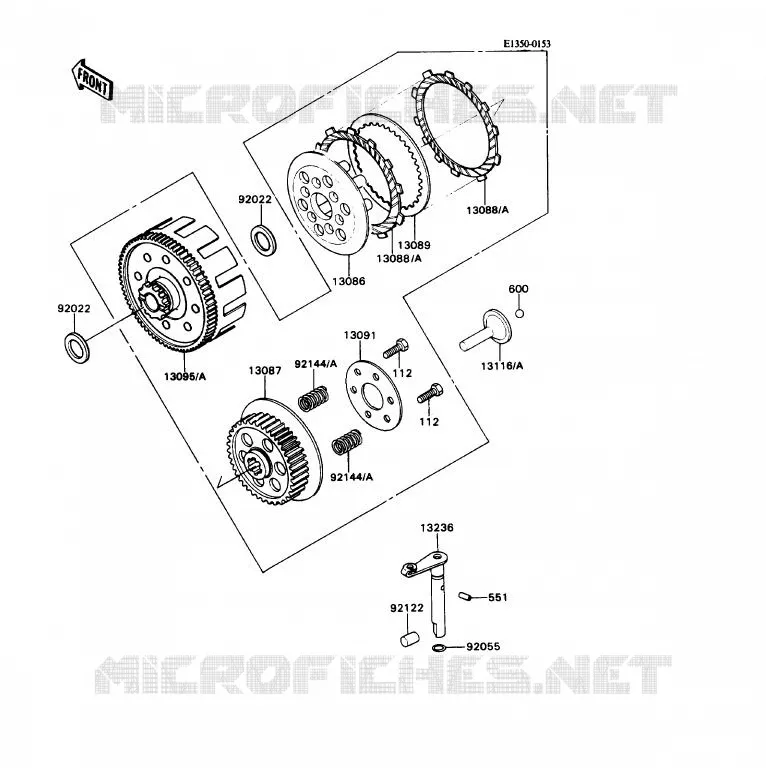CLUTCH Kawasaki MOTOS 80 1989 KD80X  KD80-N2