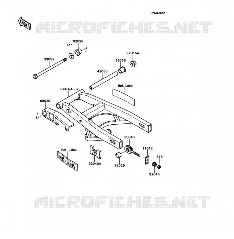 SWINGARM Kawasaki MOTOS 80 1989 KD80X  KD80-N2