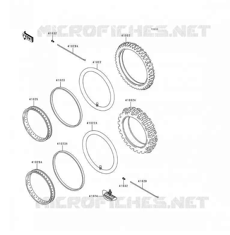 TIRES Kawasaki MOTOS 125 1991 KDX125SR  KDX125-A2
