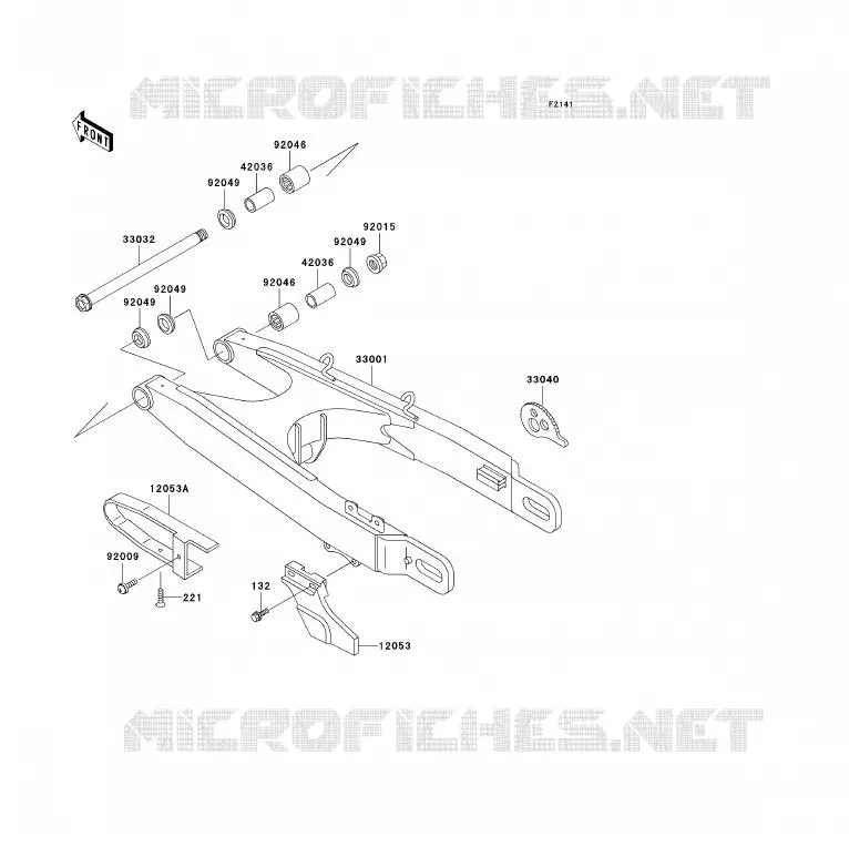 SWINGARM Kawasaki MOTOS 125 1992 KDX125SR  KDX125-A3