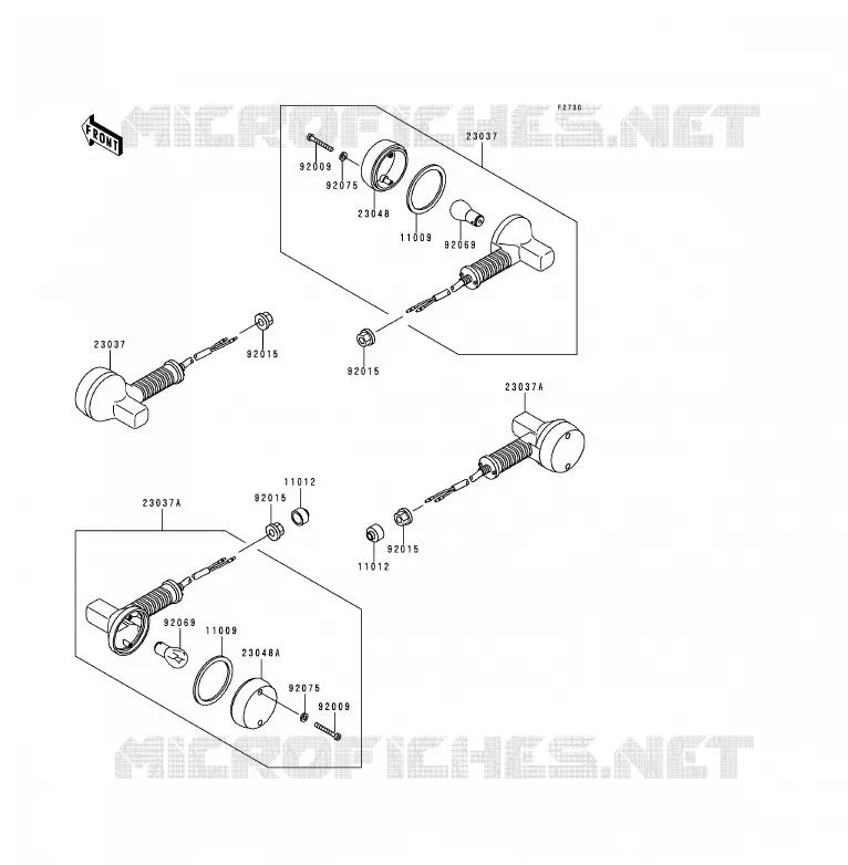 INDICATORS Kawasaki MOTOS 125 1990 KDX125SR  KDX125-B1