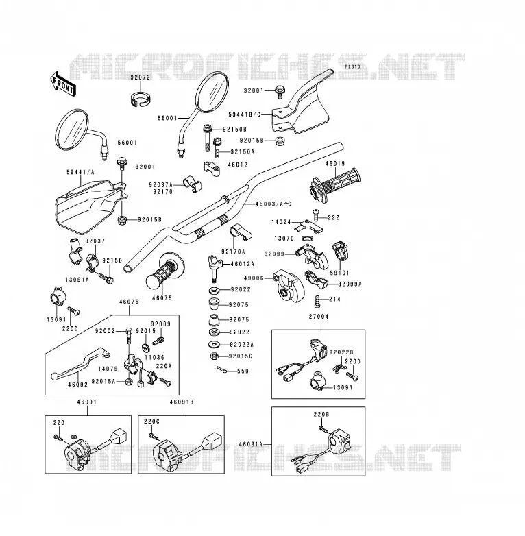 HANDLEBAR Kawasaki MOTOS 125 1991 KDX125SR  KDX125-B2
