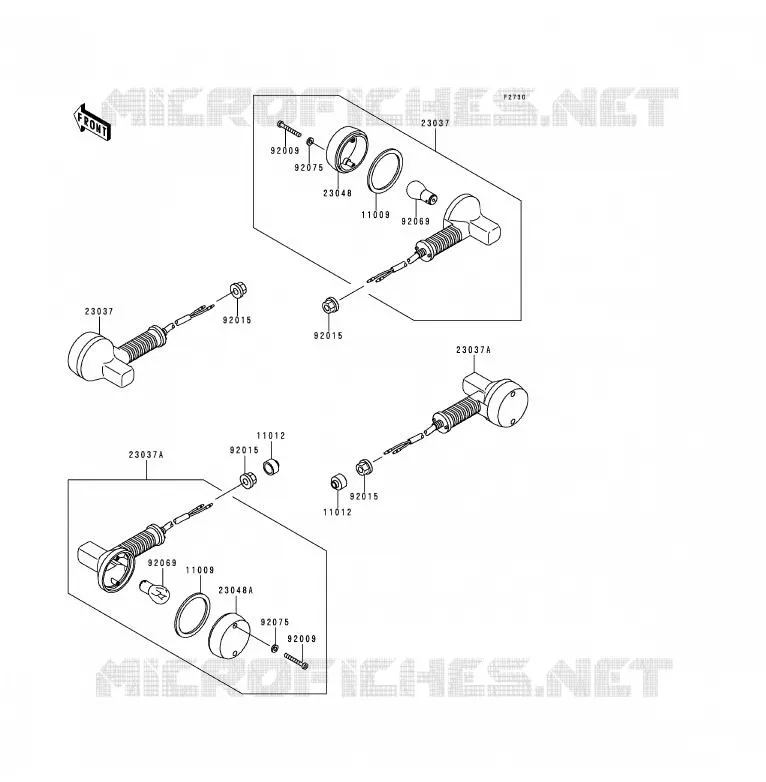 INDICATORS Kawasaki MOTOS 125 1991 KDX125SR  KDX125-B2