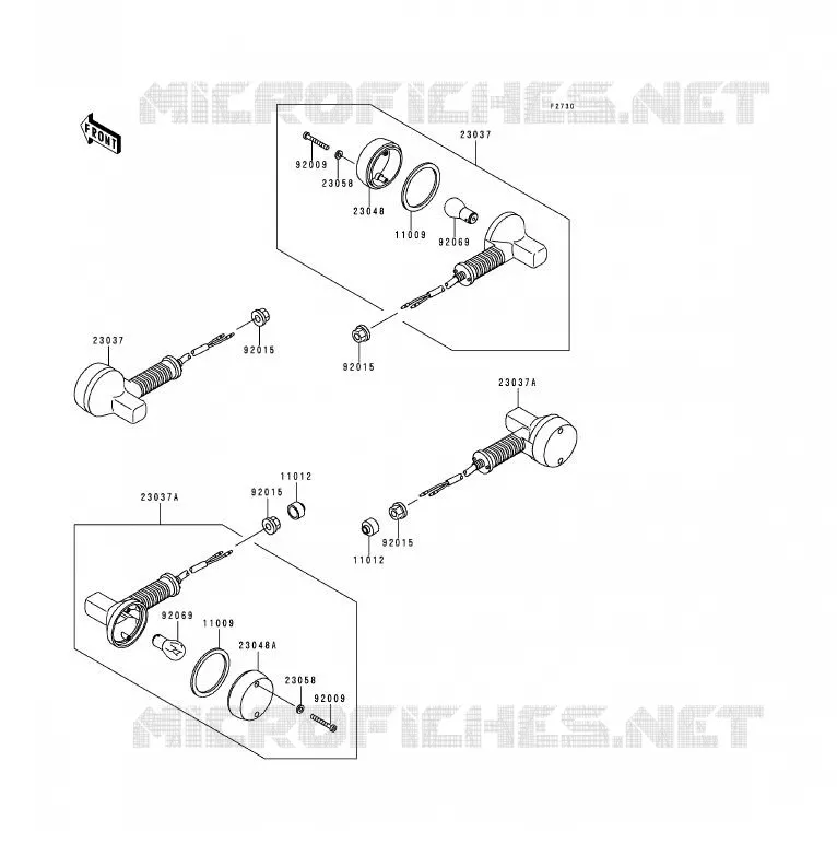INDICATORS Kawasaki MOTOS 125 1993 KDX125SR  KDX125-B4