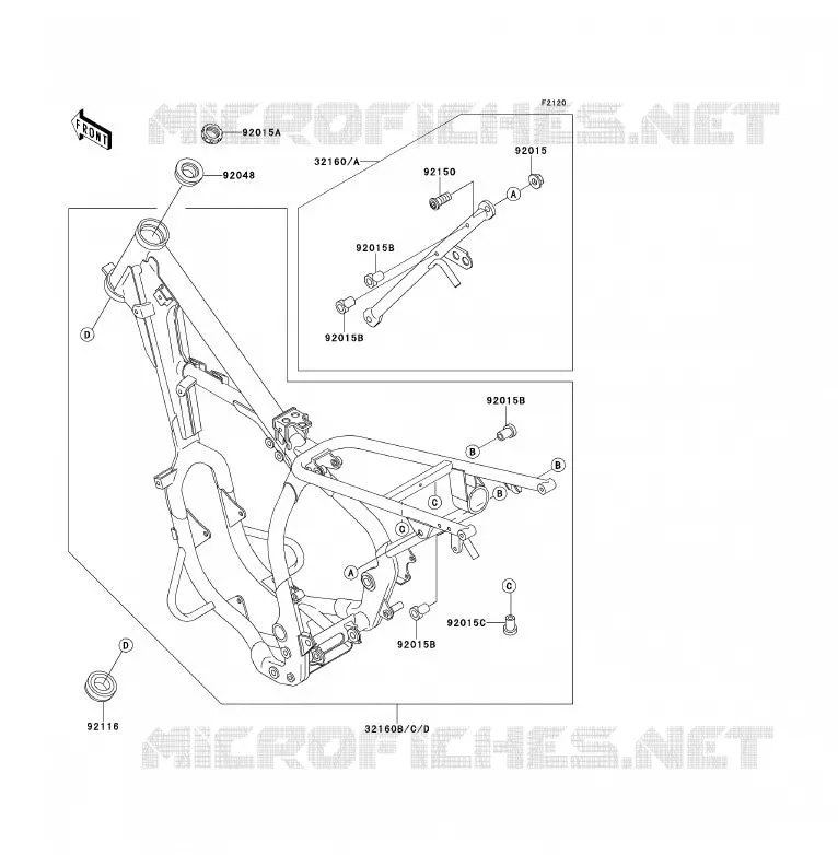 CHASSIS Kawasaki MOTOS 200 1990 KDX200  KDX200-E2