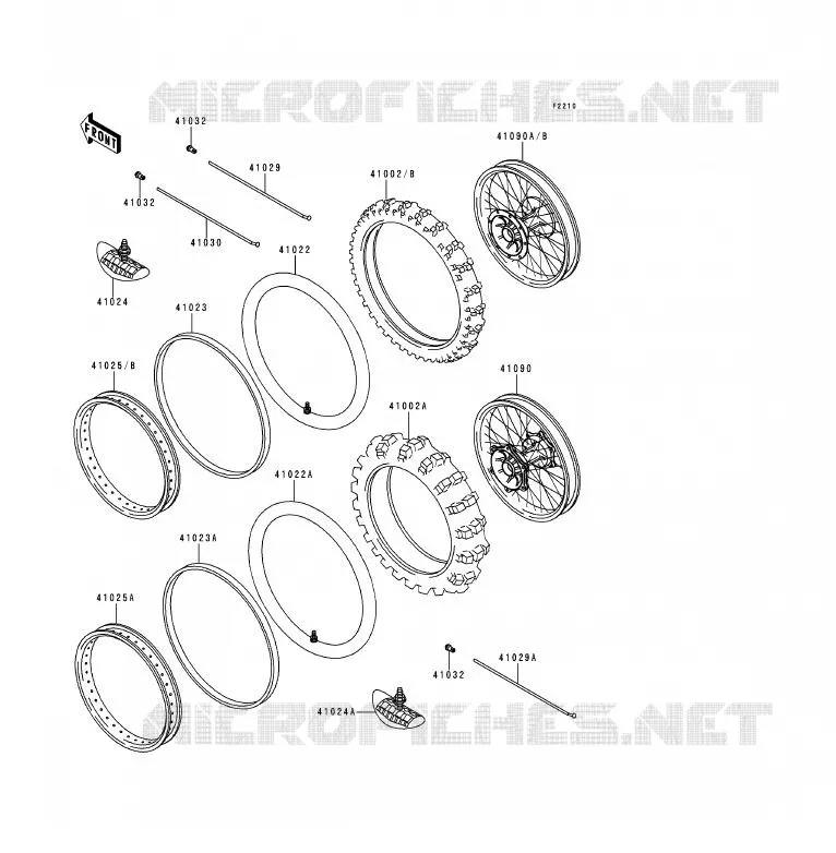 TIRES Kawasaki MOTOS 200 1990 KDX200  KDX200-E2