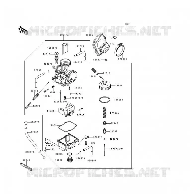 CARBURETOR Kawasaki MOTOS 200 1990 KDX200  KDX200-E2