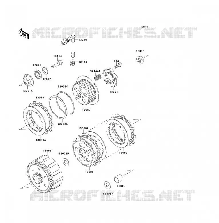 CLUTCH Kawasaki MOTOS 200 1991 KDX200  KDX200-E3