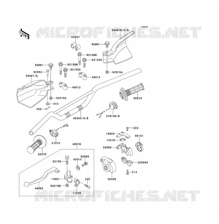 HANDLEBAR Kawasaki MOTOS 200 1991 KDX200  KDX200-E3
