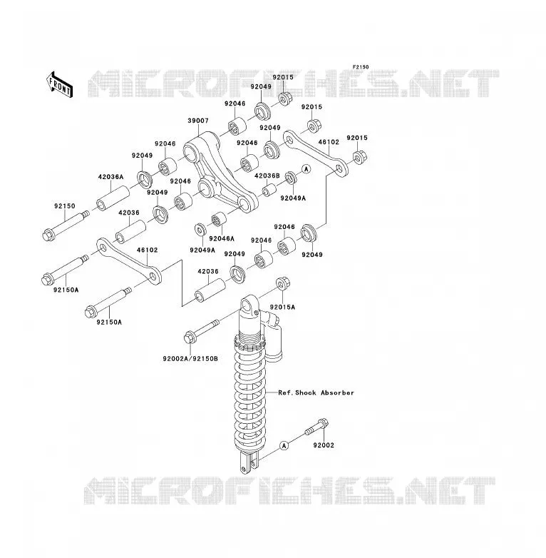 SUSPENSION Kawasaki MOTOS 200 1991 KDX200  KDX200-E3