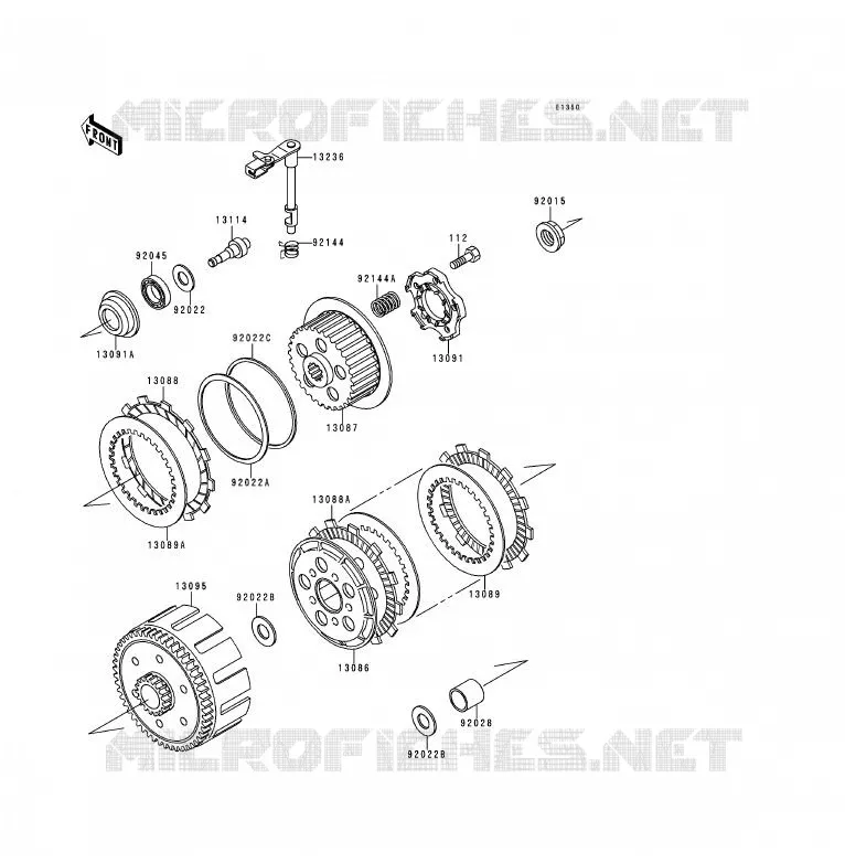 CLUTCH Kawasaki MOTOS 200 1991 KDX200  KDX200-E3