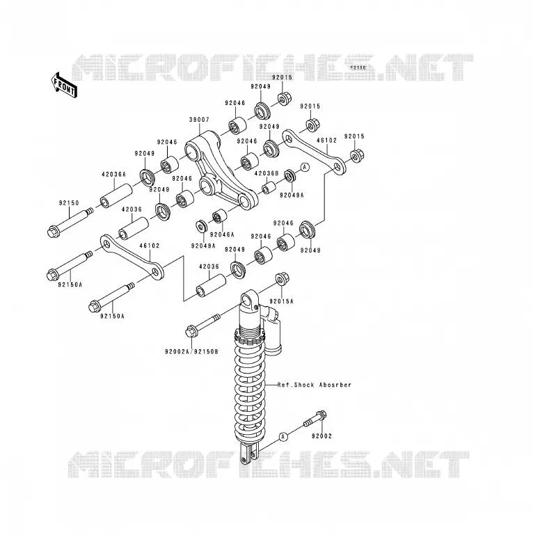 SUSPENSION Kawasaki MOTOS 200 1991 KDX200  KDX200-E3