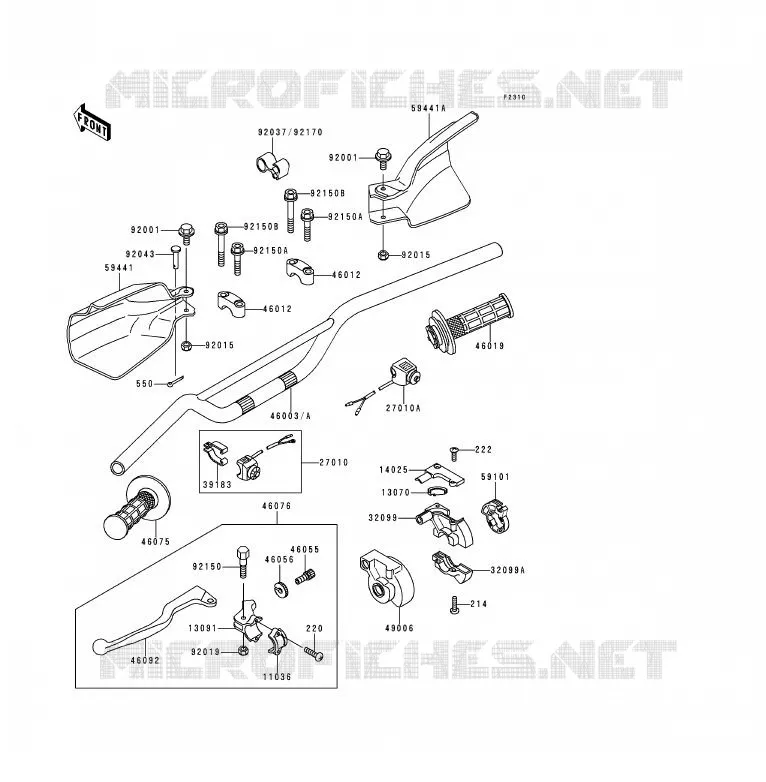 HANDLEBAR Kawasaki MOTOS 200 1992 KDX200  KDX200-E4