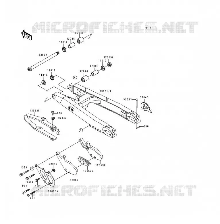 SWINGARM Kawasaki MOTOS 200 1992 KDX200  KDX200-E4