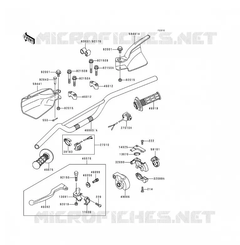 HANDLEBAR Kawasaki MOTOS 200 1993 KDX200  KDX200-E5