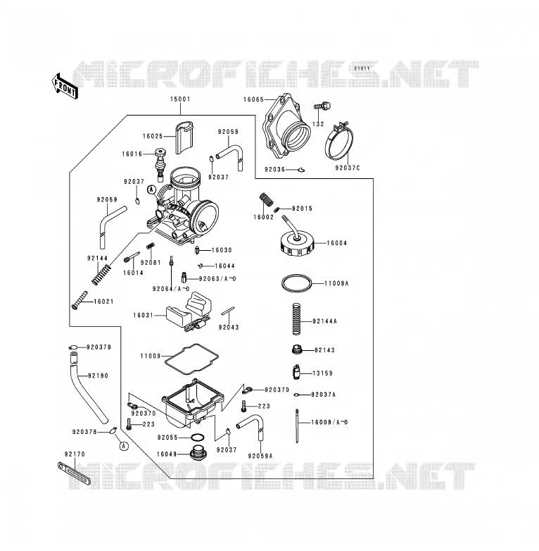 CARBURETOR Kawasaki MOTOS 200 1993 KDX200  KDX200-E5