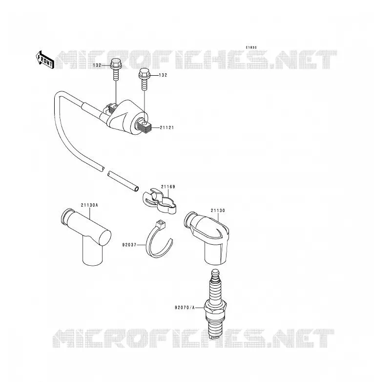 IGNITION SYSTEM Kawasaki MOTOS 200 1993 KDX200  KDX200-E5