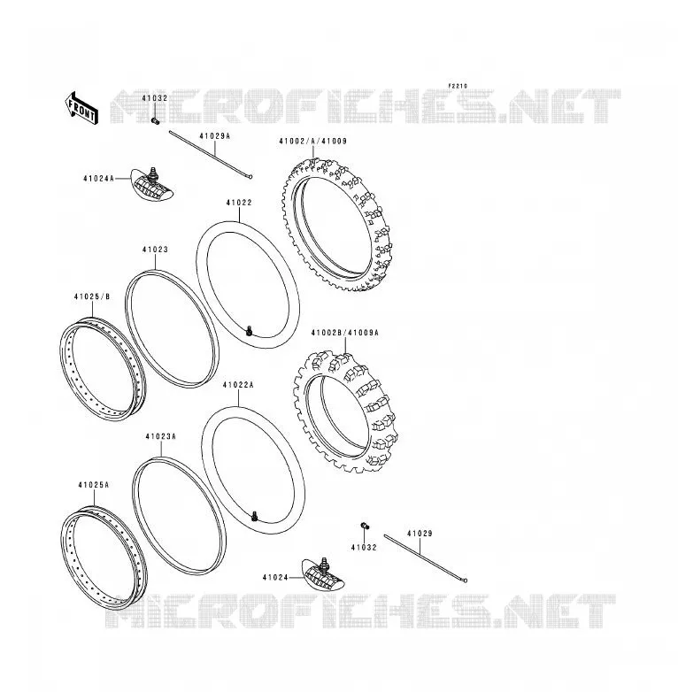 TIRES Kawasaki MOTOS 200 1995 KDX200  KDX200-H1