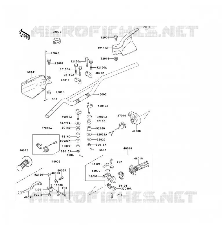 HANDLEBAR Kawasaki MOTOS 200 1995 KDX200  KDX200-H1