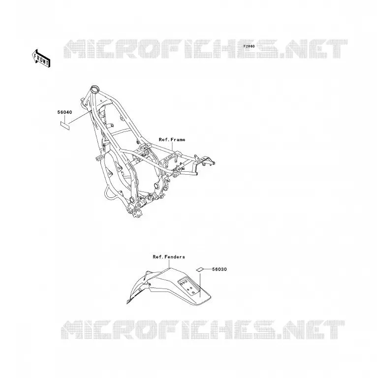 LABELS Kawasaki MOTOS 200 2004 KDX200  KDX200-H10